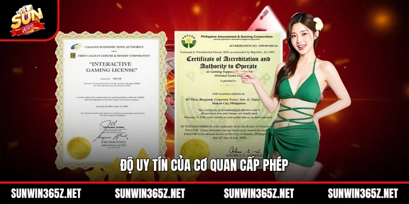 Độ uy tín của cơ quan cấp phép